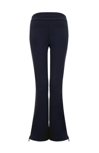 Sportliche Softshell-Skihose Christie-S, figurbetonter Schnitt mit höher geschnittenem Bund im Rücken, spezielle Sicherheitsdruckknöpfe, zwei Eingriffstaschen mit Reißverschluss, Zipper am Beinsaum, elastischer Schneefang, Kantenschutz aus Alcantara und leicht aufgeraute Innenseite für weichen Tragekomfort. Ergonomisches Knie für maximale Bewegungsfreiheit. GRÖßENHINWEIS: Figurbetonte Passform, wählen Sie Ihre gewohnte Größe. In der Farbe Dunkelblau (Farbe: midnight)