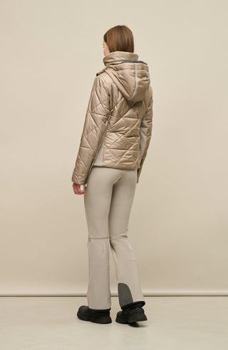 Winddichte Damen-Skihose Issy aus Softshell in braun-beige (Farbe: cashmere)