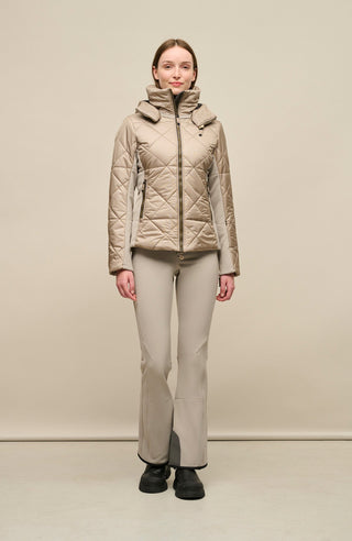 Winddichte Damen-Skihose Issy aus Softshell in braun-beige (Farbe: cashmere)