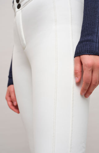 Winddichte Damen-Skihose Issy aus Softshell in weiß (Farbe: milk)