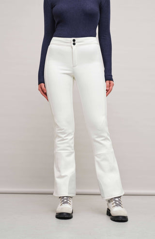 Winddichte Damen-Skihose Issy aus Softshell in weiß (Farbe: milk)