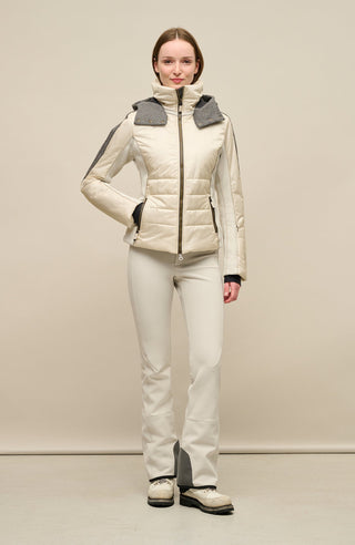 Winddichte Damen-Skihose Issy aus Softshell in Sand-Ton (Farbe: Sandstone)