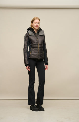 Winddichte, warme Damen-Skihose Issy aus Softshell-Material in Schwarz (Farbe: black)
