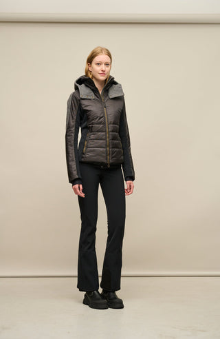 Winddichte, warme Damen-Skihose Issy aus Softshell-Material in Schwarz (Farbe: black)