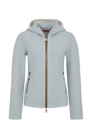 Veste en laine bouillie avec capuche - Rania