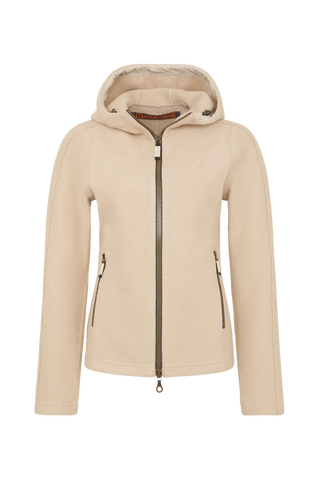 Veste en laine bouillie avec capuche - Rania