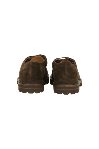 Derby in camoscio con suola Vibram