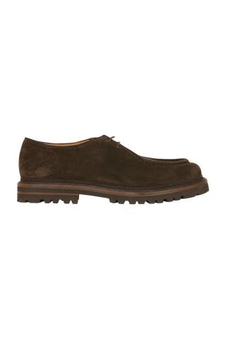 Derby aus Veloursleder mit Vibram-Profilsohle