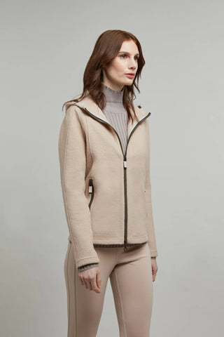 Veste en laine bouillie avec capuche - Rania