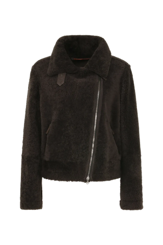 Shearling Biker Jacket - Jolina