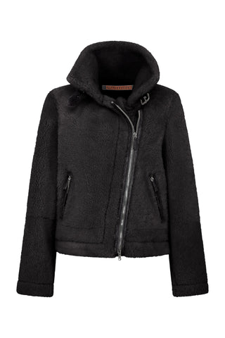 Lammfelljacke im Bikerstil - Jolina-MV