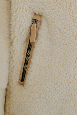 Shearling Biker Jacket - Jolina
