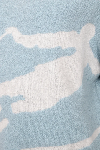 Rundhalsausschnitt Strickpullover mit Skifahrer Motiv - Ramona-ME
