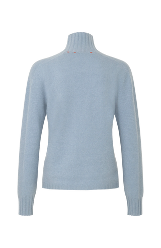 Cashmere sweater with stand-up collar - Hana