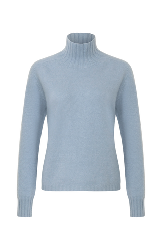 Cashmere sweater with stand-up collar - Hana