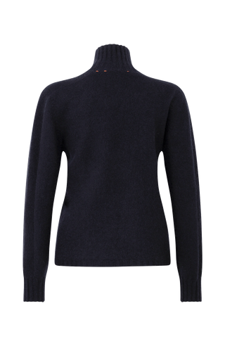 Cashmere sweater with stand-up collar - Hana