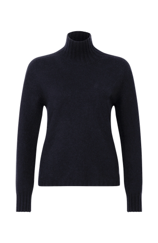 Cashmere sweater with stand-up collar - Hana