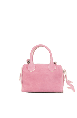 Shopper HamptonS-EL aus weichem ECO-Ziegenleder, innen mit Baumwolle gefüttert, offenkantige Nahtverarbeitung, Innentasche mit Knopfverschluss, zwei Trageriemen, Metallzipper, Boden innen mit Canvas verstärkt, außen mit Baumwoll-Cotton gefüttert, Frauenschuh Logo-Label am Außenzipper. In der Farbe Hellrosa (Farbe: rose)