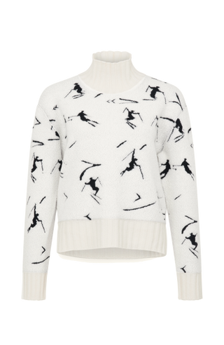 Knitted sweater with skier motif - TinaMulti